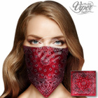 Viper Bandana, Punainen Paisley, 50x50cm 100% Puuvillaa UUSI - pikkukuva 2