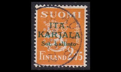 IK_11 o Itä-Karjala 2:75mk vihreä lisäp (1941)