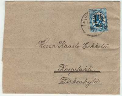 1919 1,5/50 M kirje VÄHÄKYRÖ -26