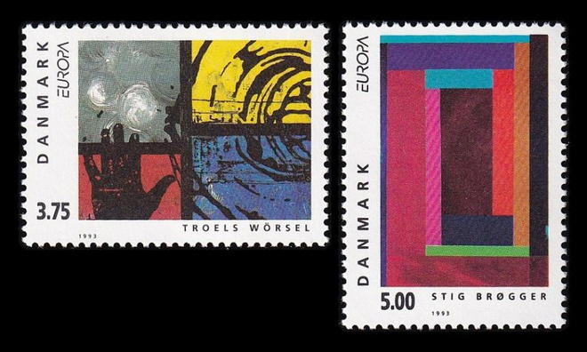 Tanska 1052-3 ** Europa nykytaide (1993)