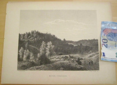 VANHA Gravyyri Holmberg Pirkkala 1888 Edlund Tilgmann