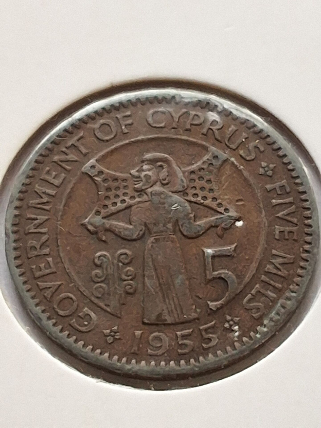 HIENO VANHA RAHA CYPRUS 1955,Kts!