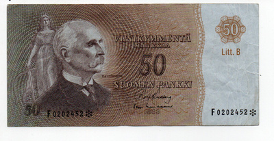 50  Markkaa 1963  Litt.B  Tähdin