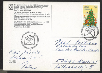 Joulu 1998 FDC (LAPE 1452)