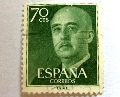 Francisco Franco Espanja Postimerkki