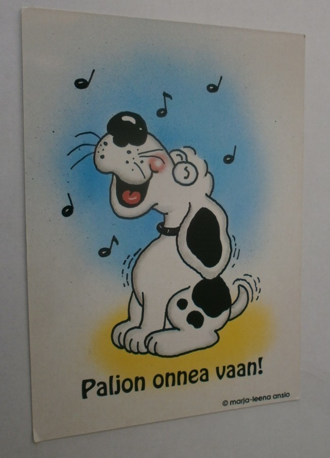 Marja-Leena Ansio: Koira onnittelee iloisena, ei kulk.