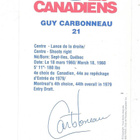 1988-89 Montreal Canadiens Teamissued #21 Guy Carbonneau - pikkukuva 2