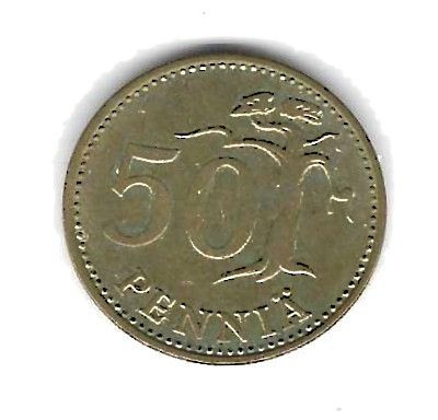 1978 50 PENNIÄ KOLIKKO KÄYTETTY