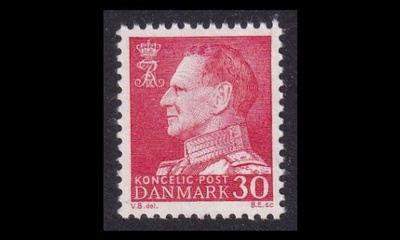 Tanska 391x ** Frederik IX 30 öre X-paperi (1961)
