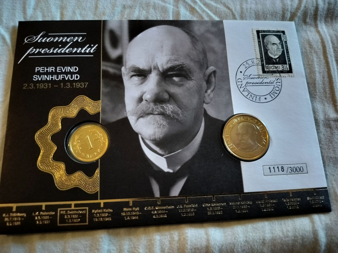 1 Markka / 5 Euro Suomen Presidentit Svinhufvud