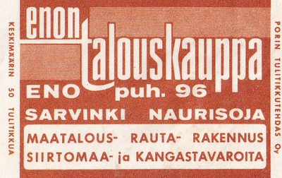Eno, Enon Talouskauppa, Sarvinki, Naurisoja b527