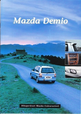 Mazda Demio lisävarusteet -esite, 1998