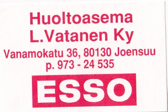 Joensuu, L. Vatanen Huoltoasemas  ESSO  .b480