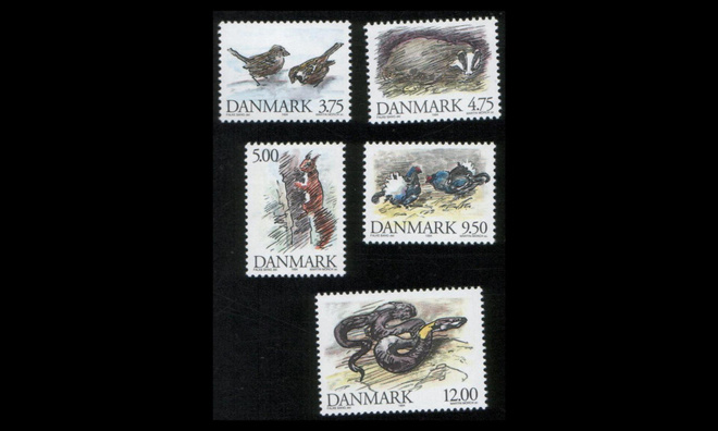 Tanska 1086-90 ** Tanskalaisia eläimiä (1994)