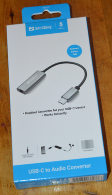 Sandberg USB.C to 3,5mm 4-napainen Audio Converter #uusi#