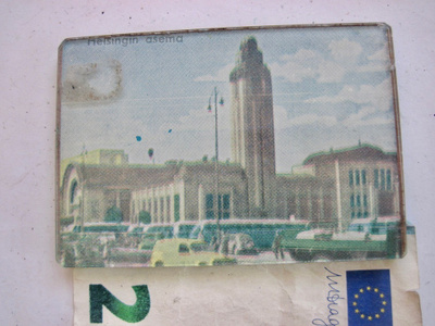 VANHA Pikku Peili Rautatie Asema Helsinki n. 1950-l