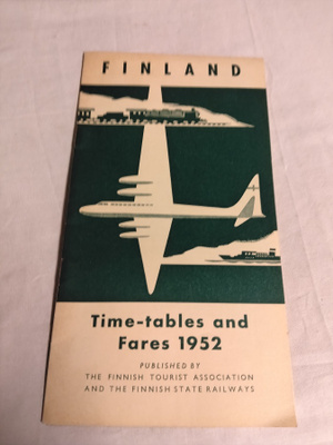finland time-tables and fares 1952