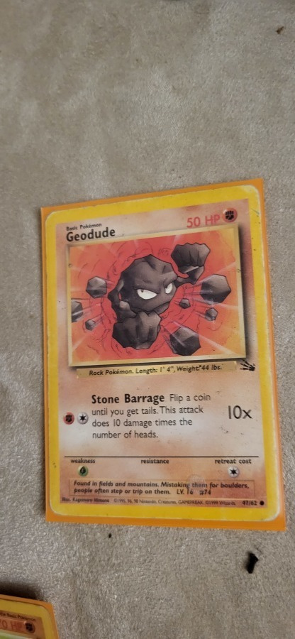 Geodude 47/62 - Fossil set card