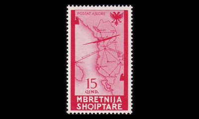 Albania 314 ** Lentoposti 15 Q (1940)