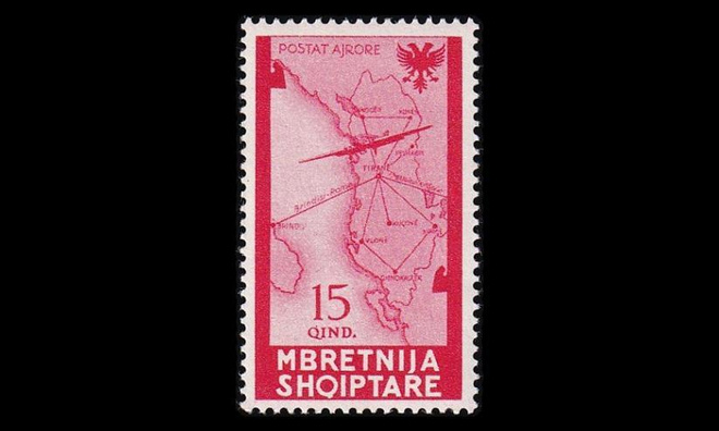 Albania 314 ** Lentoposti 15 Q (1940)