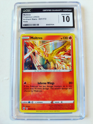 Moltres Stellar Crown 021/172 CGC 10