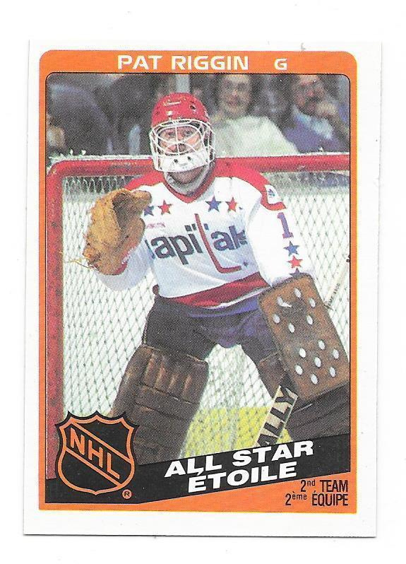 1984-85 OPC #218 Pat Riggin Washington Capitals MV
