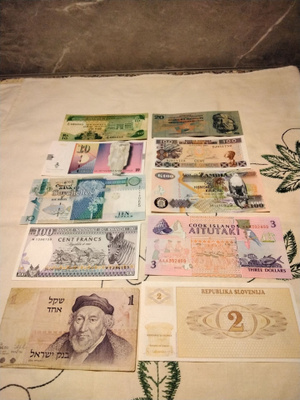 Ulkomaiset setelit 10 kpl