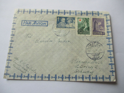 1947 Imatra lentopostikuori Sveitsiin