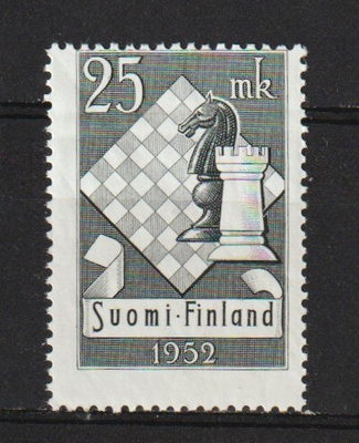 1952 X Shakkiolympialaiset merkki leimaamattomana **