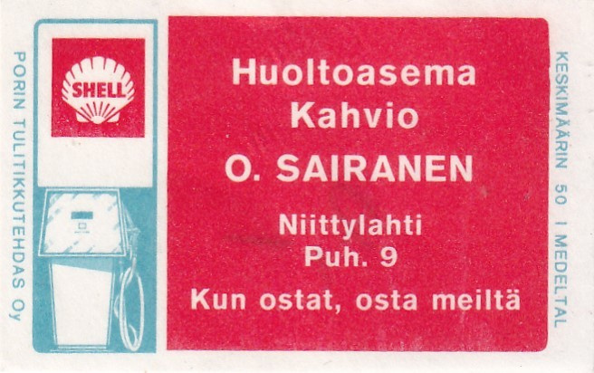 Niittylahti, O. Sairanen, Huoltoasema  ESSO  8/7