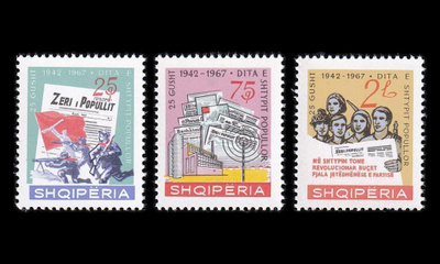 Albania 1185-7 ** Lehdistö 25v (1967)