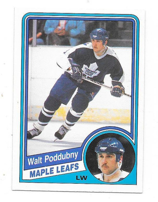 1984-85 OPC #309 Walt Poddubny Toronto Maple Leafs