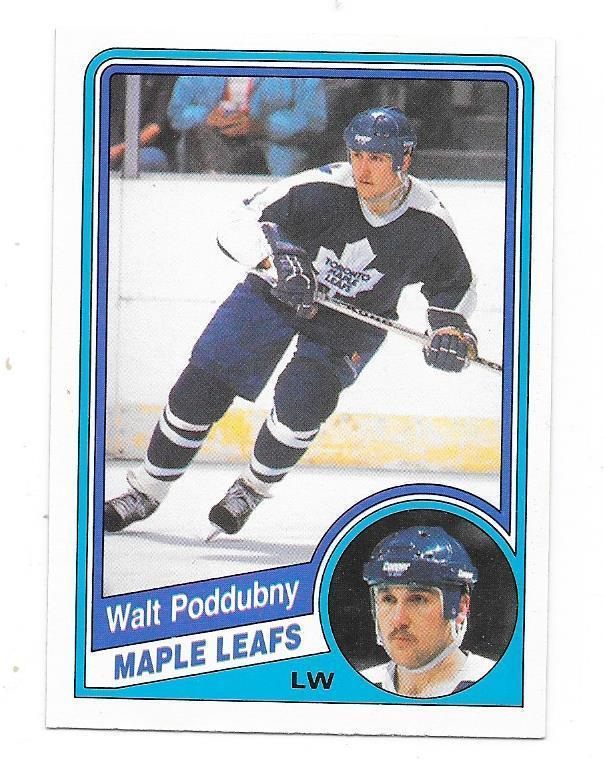 1984-85 OPC #309 Walt Poddubny Toronto Maple Leafs