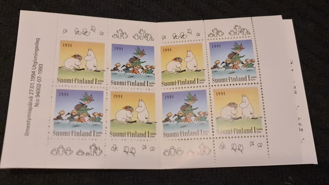 POSTIMERKKIVIHKO # MUUMIT ( 8X 1LK )  1994