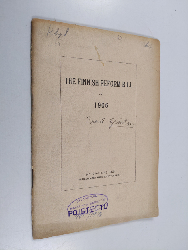 The Finnish Reform Bill of 1906