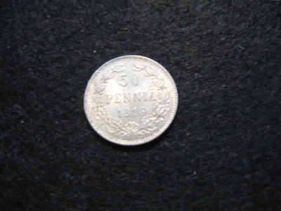 50 penniä 1916 - hopeaa