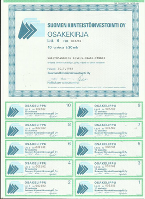 OKK 1988 Suomen Kiinteistöinvestointi Oy, Helsinki pörssi