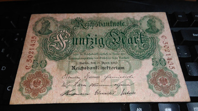 Germany Saksa 50 Mark 1910 P41 F