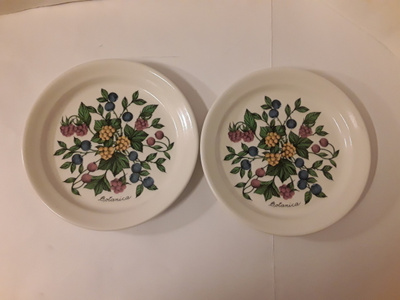2 x Arabia Botanica . Lautanen Ø 20.5 cm . Uudenveroinen