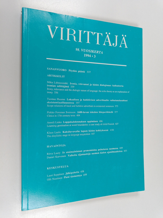 Yrittäjä 98. vuosikerta : 1994/3