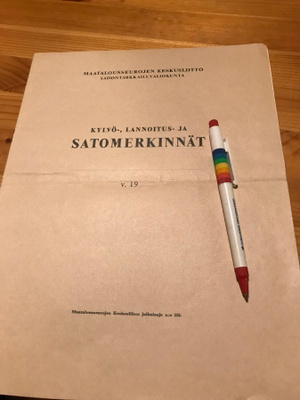 Kylvö-,lannoitus-ja satomerkinnät