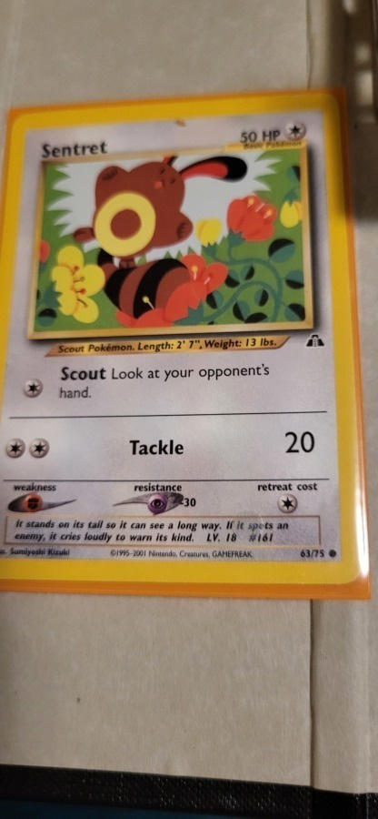 Sentret #63 Pokemon Neo Discovery card