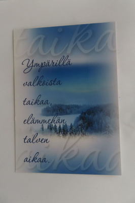 Ympärillä valkoista taikaa, elämmehän talven aikaa