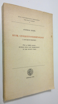 Andreas Ådahl : Rysk Civilrättsterminologi i Sovjetunione...