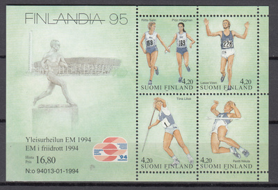 1994 FINLANDIA blokki Yleisurheilu **
