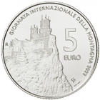 SAN MARINO 2022 8,88 € Rahasarja Sis. 5 € hopea raha - pikkukuva 2
