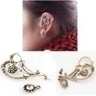 0312 .. Muoti Vintage Bronze Flower Crystal .. Korvakorut - pikkukuva 4