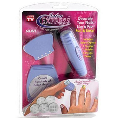 Salon Express, Nail Art Stamping Kit, kynsien koristelu UUSI