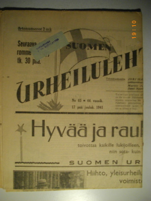 Suomen Urheilulehti Nro 65/1941 (15.3)