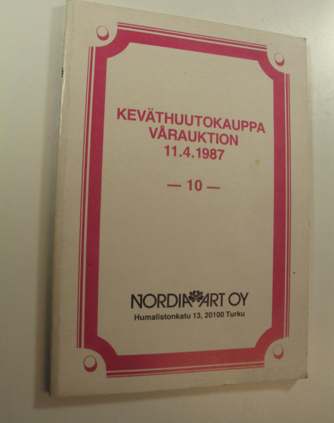 Keväthuutokauppa = Vårauktion 11.4. 1987